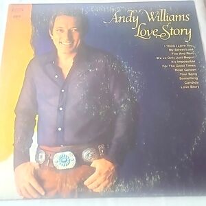 Vintage Andy Williams Love Story Album. 33 RPM From 1971.